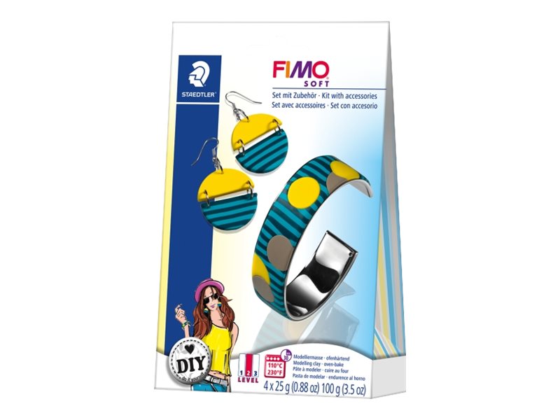 Pâte Fimo SOFT - Kit de modelage  - bijoux et cercles