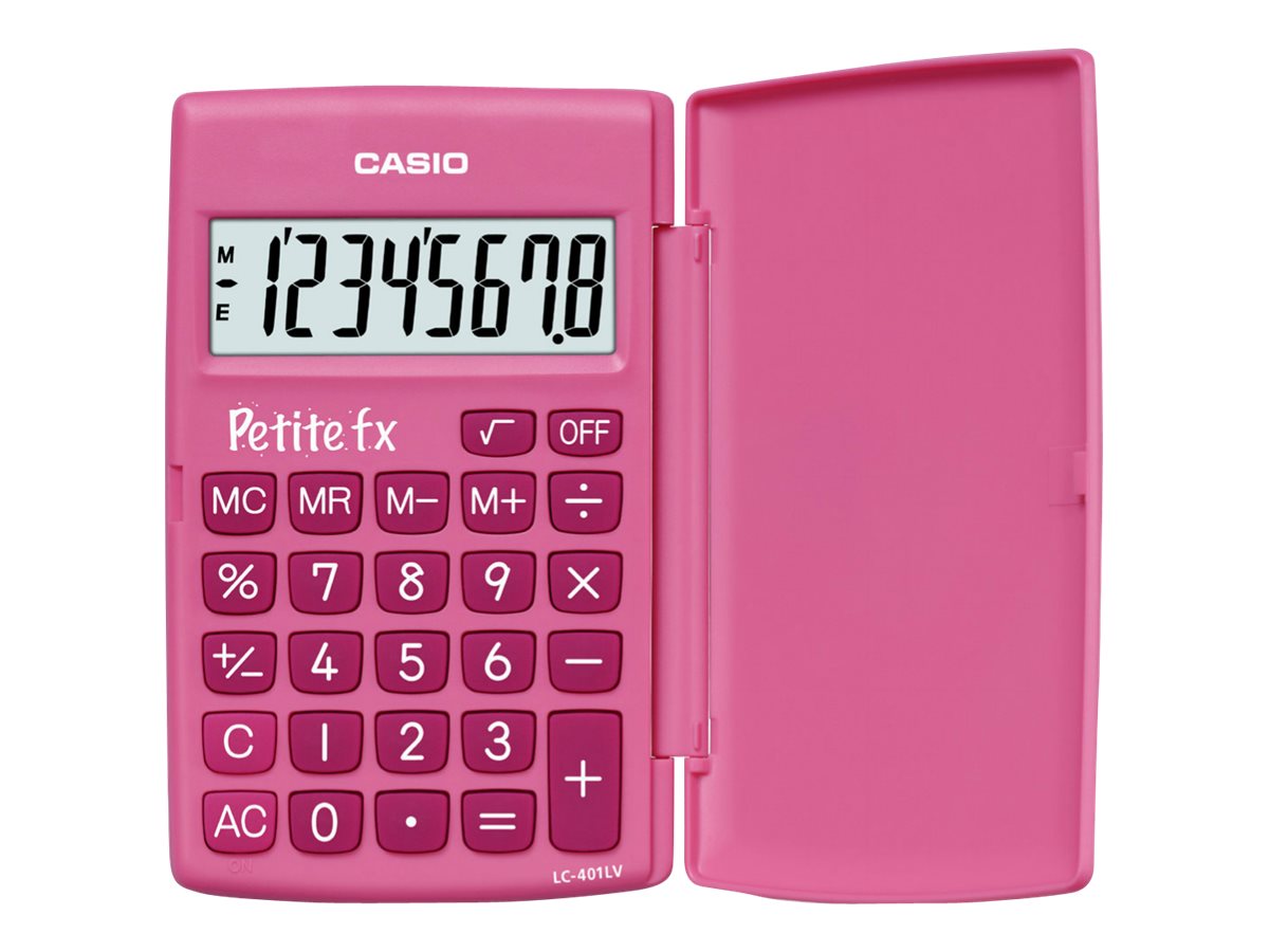 Calculatrice de poche Casio Petit-FX LC-401LV - 8 chiffres - alimentation  batterie - rose Pas Cher | Bureau Vallée