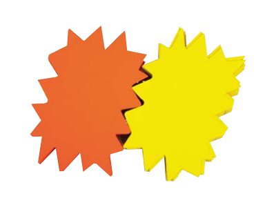 Apli Agipa - 50 éclatés fluo - jaune/orange - 12 x 16 cm