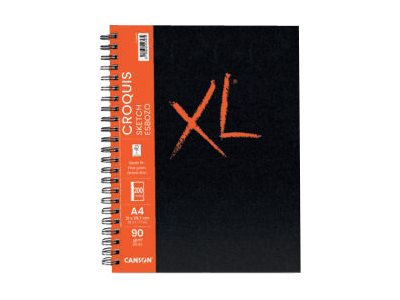 Canson XL Croquis - Album A4 120 Pages Ivoire 90g/m² - Spirale - Pour Crayon, Fusain, Pastel