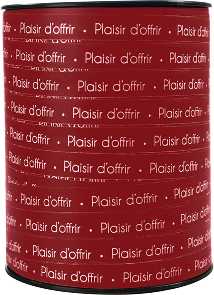 Maildor - Bolduc - ruban d'emballage 10 mm x 250 m - plaisir d'offrir rouge