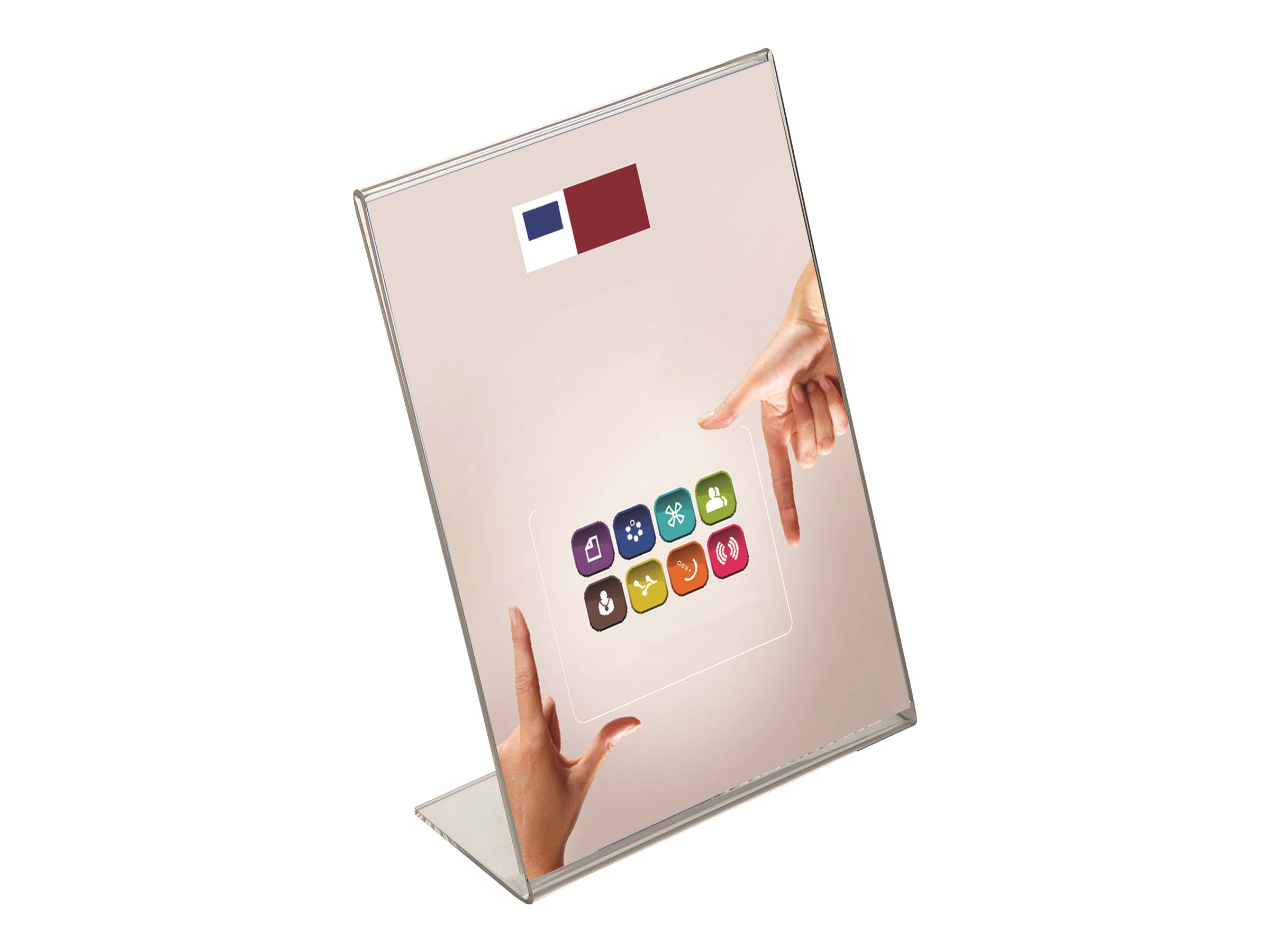 Support à Cartes Plexi Et Bois A5 - Pack De 3, Présentoir Vertical Ou Incliné Pour Menus, Plans De Table