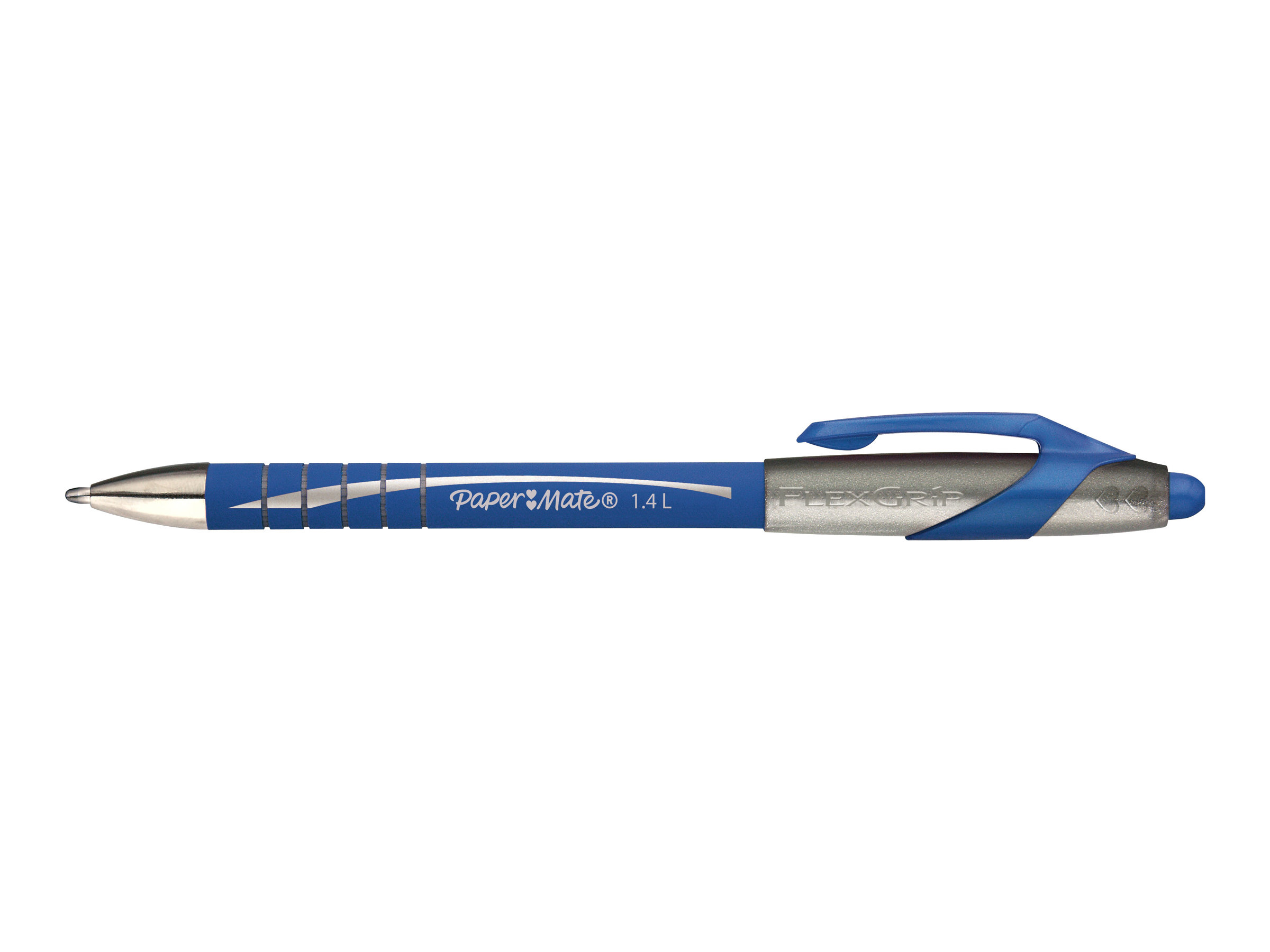 50 Stylos Bille Paper Mate - Pointe Fine 0.7mm, Encre Bleue Sans Bavures, Grip Confortable
