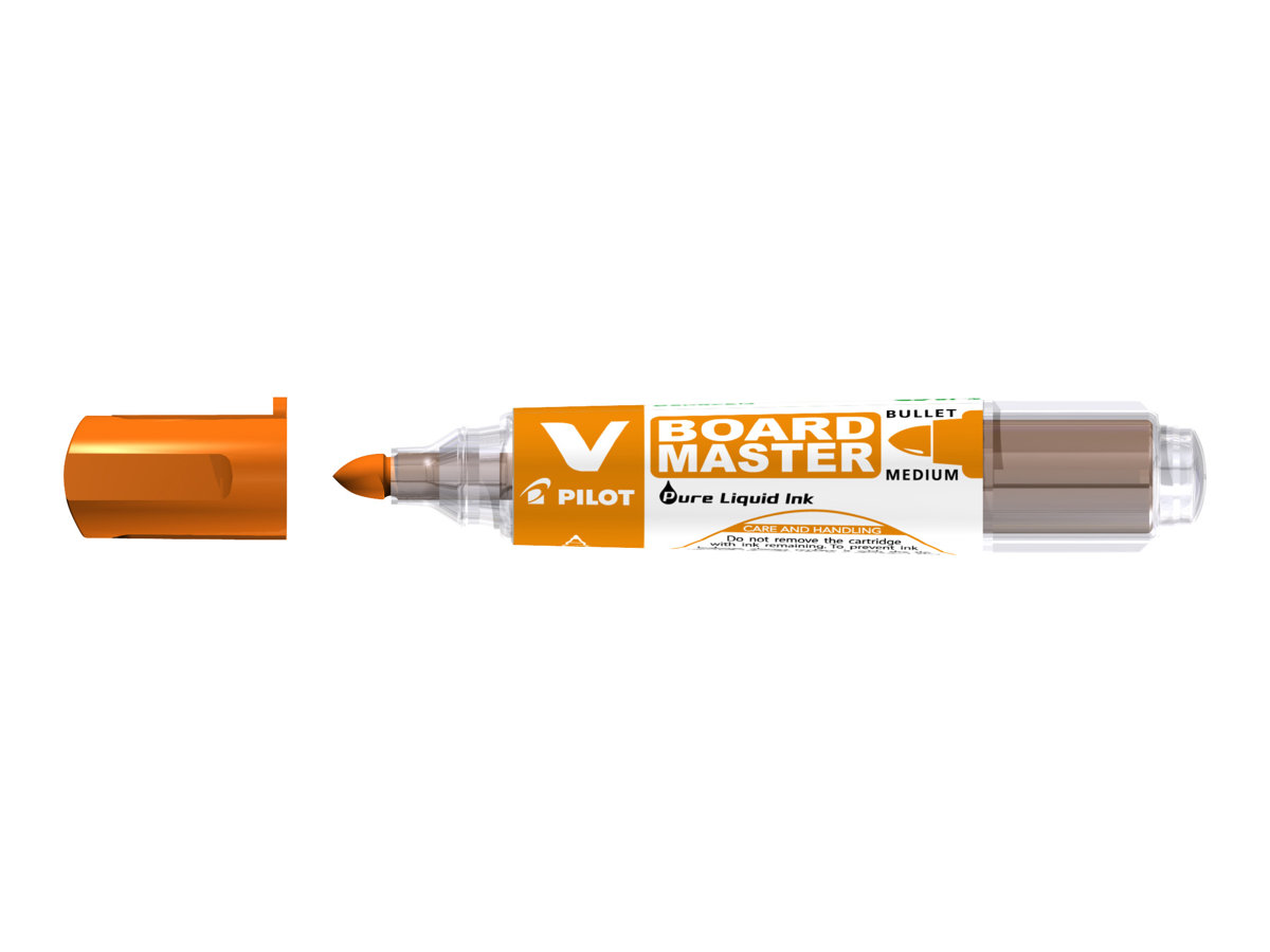 Pilot VBOARD MASTER Ersatzmarker – Orange, 12 Stück, Für Whiteboards Und Flipcharts