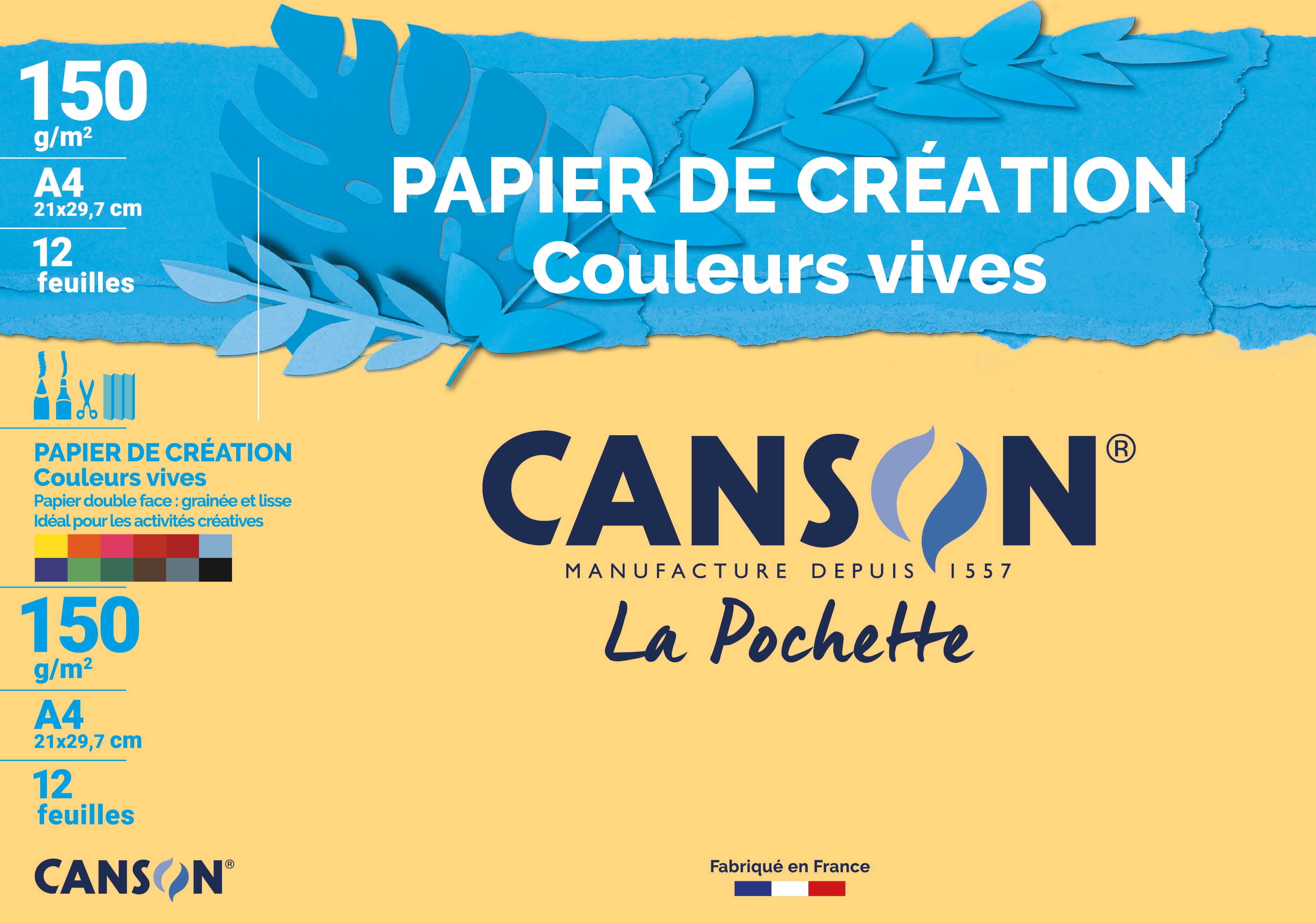 Paquet 240 feuilles papier dessin 21x29.7 cm Fabriano Colore 185g 12