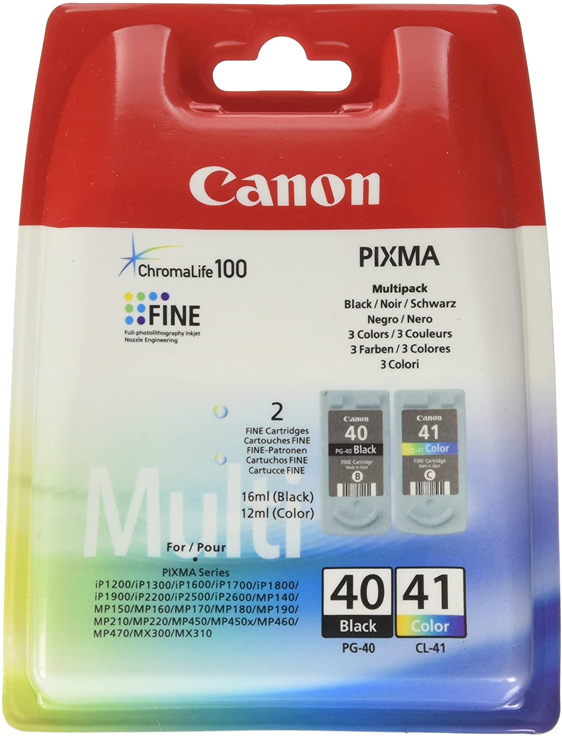 Cartouches D'encre Génériques Compatibles Pour Fax Canon JX 210 (PG-40 XL & CL-41 XL)