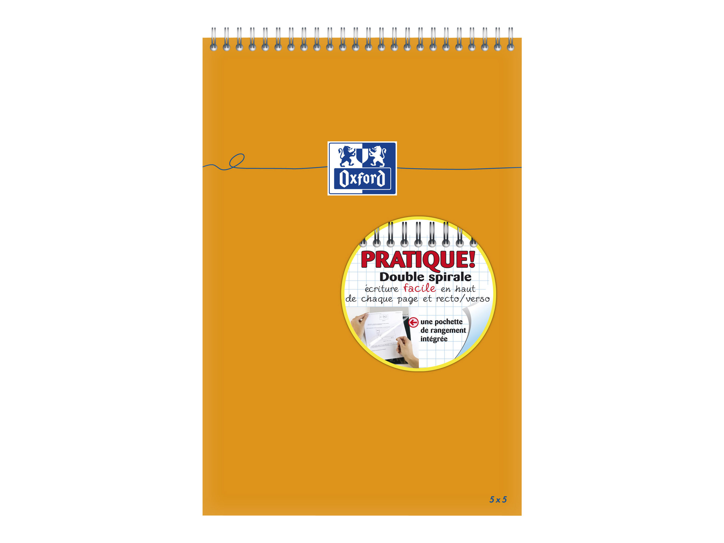Bloc-notes Oxford A4 - 160 Pages - Couverture Polypro - Couleur Aléatoire (bleu, Turquoise, Orange, Rose)