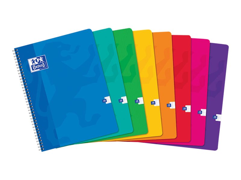Oxford - Cahier à spirale 24 x 32 cm - 180 pages - grands carreaux