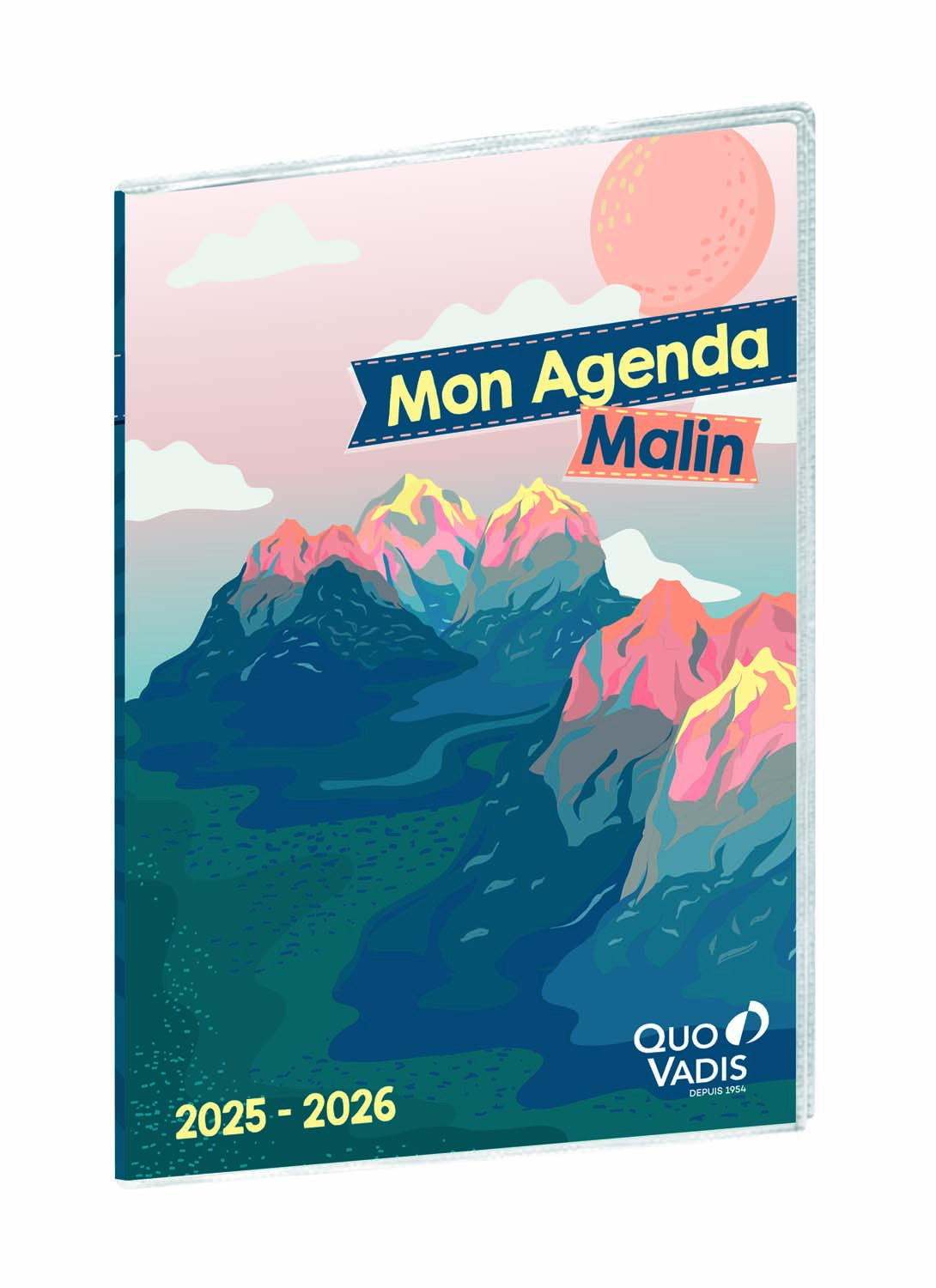 Agenda Scolaire Quo Vadis 2025-2026 - Journalier Space Invaders, 12x17 Cm, Multilingue, Août à Juillet