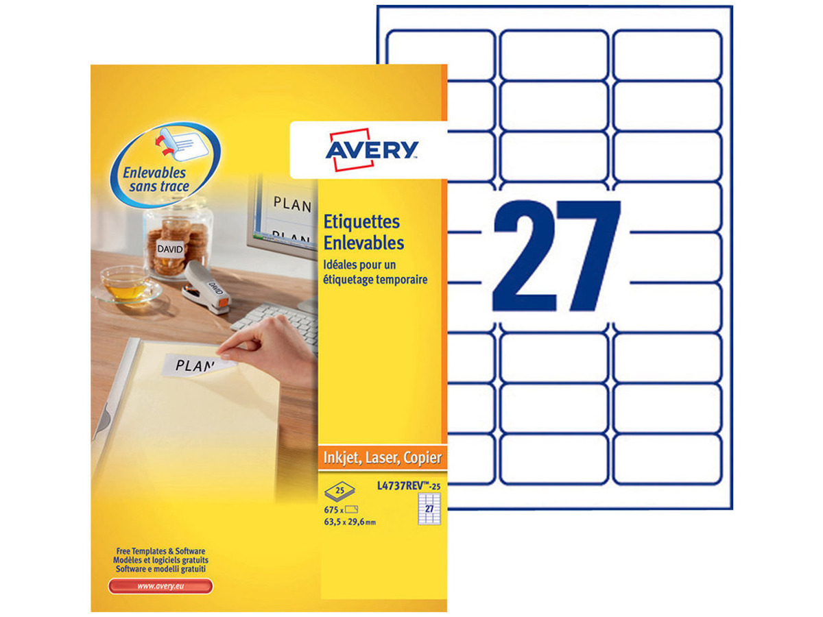 Etichette In Polietilene Avery A3L004-10 | Formato A3, Adesivo Permanente | Resistenti Da -40°C A +150°C
