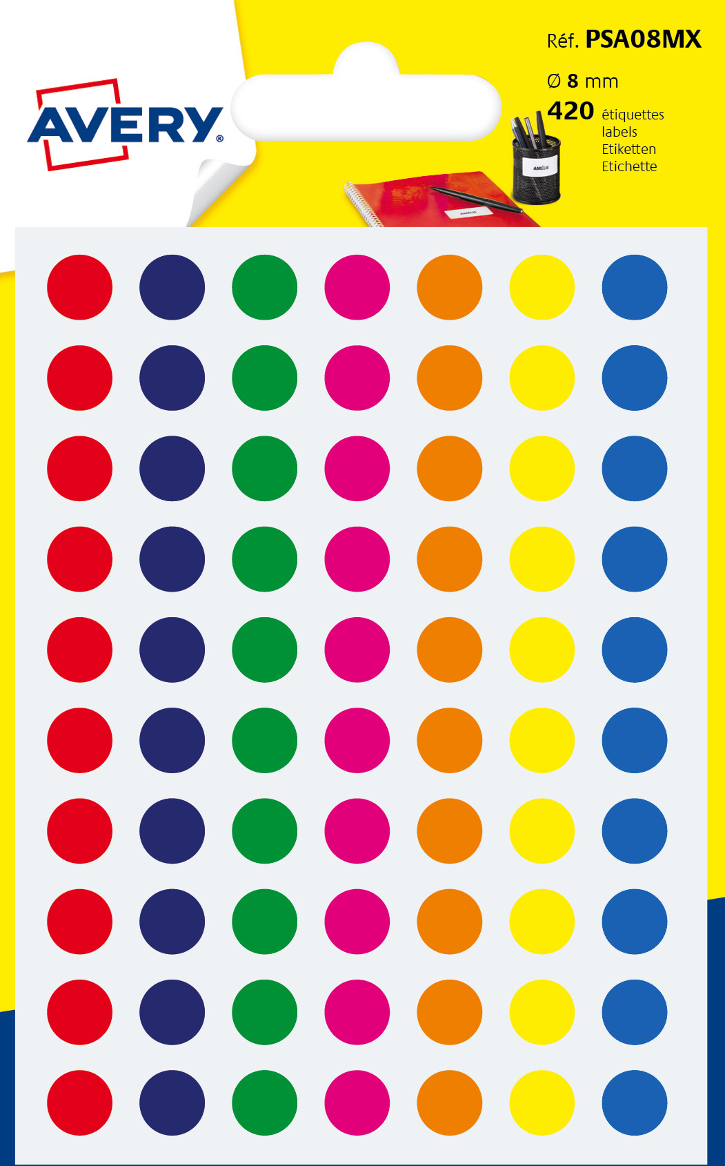 Lot De 6528 Pastilles Adhésives Multicolores (6 Mm) - 16 Couleurs - Pour Organisation, Calendrier, Bricolage, école