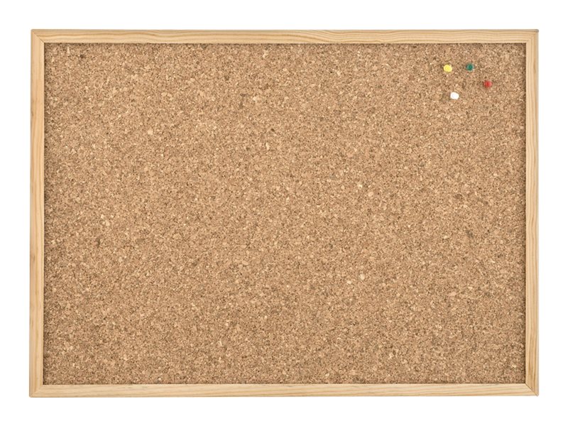 BoardsPlus Economy Tableau en liège, 90 x 60 cm, cadre en Tech Alloy