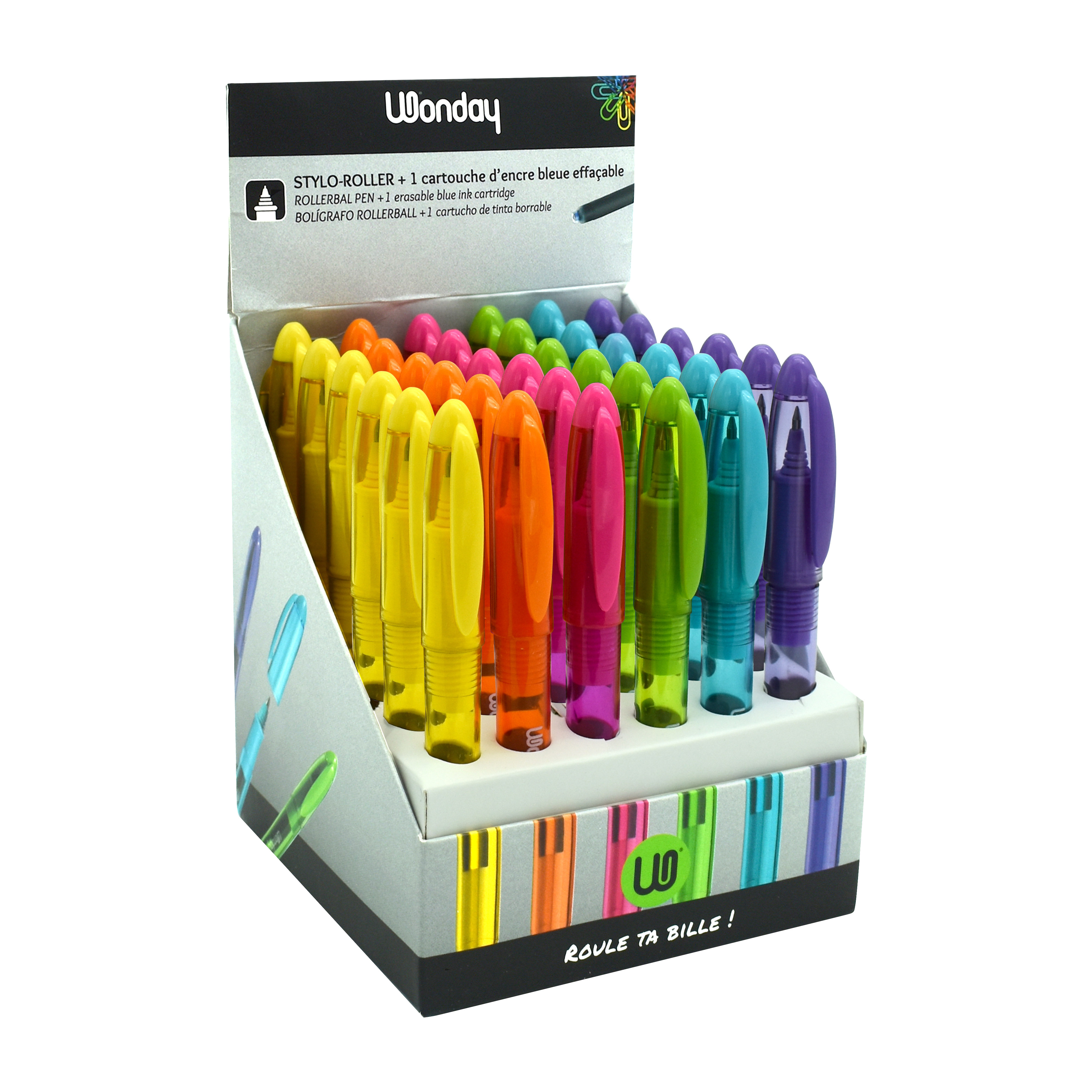 Lot 6 Stylos Gel Effaçables Thermosensibles 0.5 Mm - Motifs Animaux Mignons (Lion, Koala, Lapin...) Encre Noire