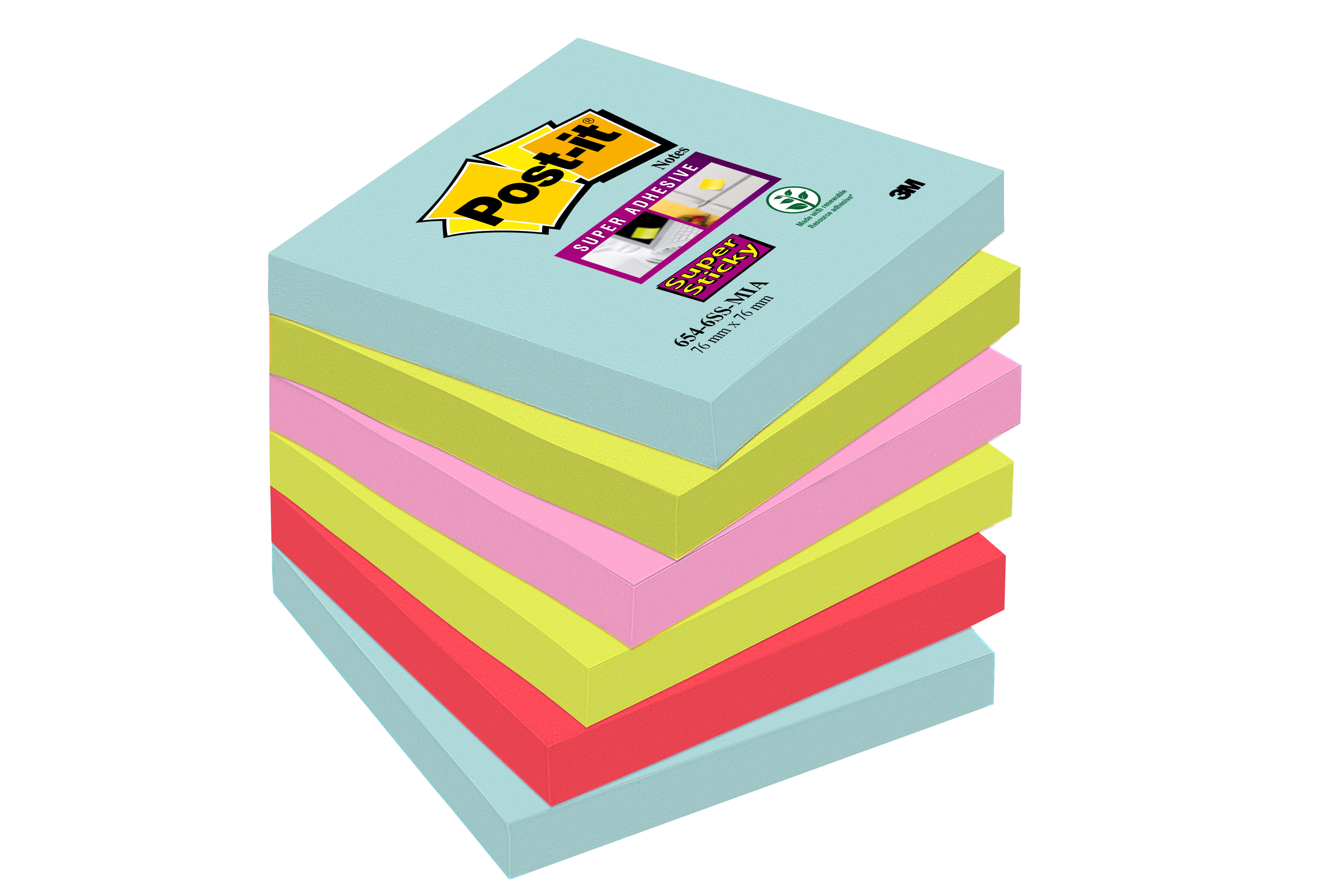 Lot De 6 Bloc-notes CUBES Multicolores - 600 Feuillets Chacun, Neufs, Idéal Pour Bureau Ou école !