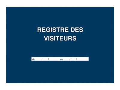 Registre Entrées-Sorties Visiteurs - Format A4 Paysage - 100 Pages Numérotées - Couverture Rigide Noire - Haut De Gamme