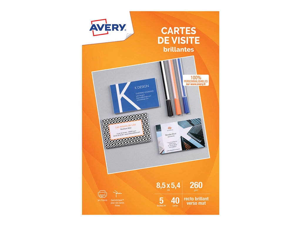 Pochettes Plastification Auto-adhésives Format Carte De Crédit (86x54mm) - Lot De 5