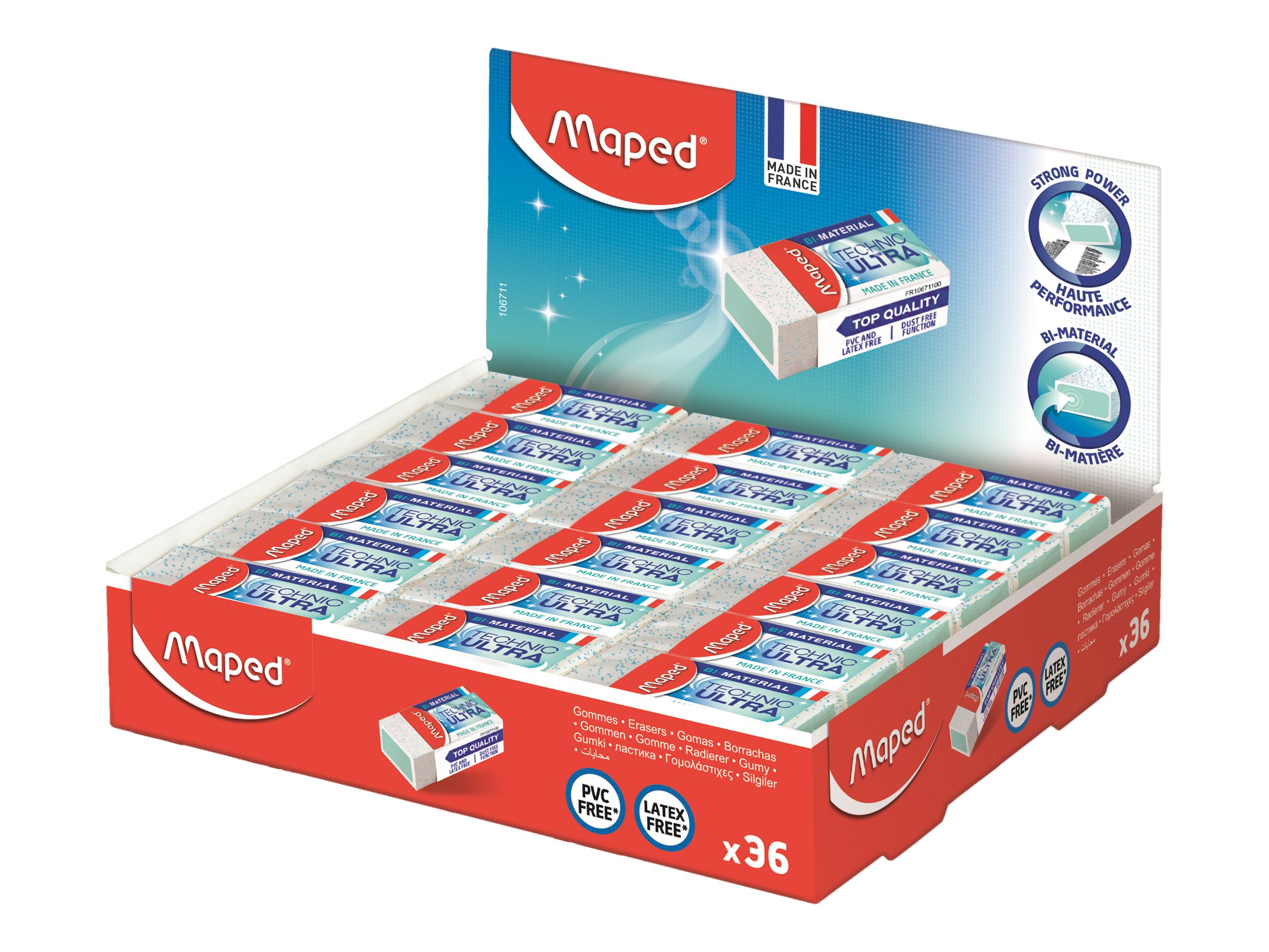 Maped - Display of 40 Technic Precision erasers - Ultra precise eraser