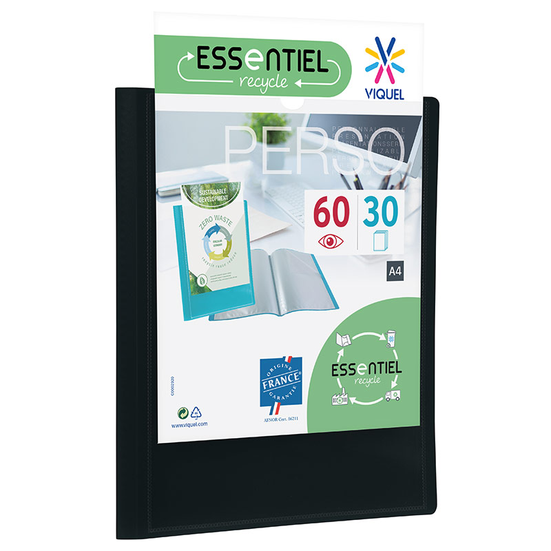 Viquel - Porte vues personnalisable - 60 vues - A4 - bleu Pas Cher | Bureau Vallée Viquel - Porte vues personnalisable - 60 vues - A4 - bleu Pas Cher | Bureau Vallée