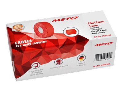 Étiquettes De Prix Meto 26x12mm - Lot 6000, Blanches, Permanentes - Compatibles Hutner, Avery, Etc.