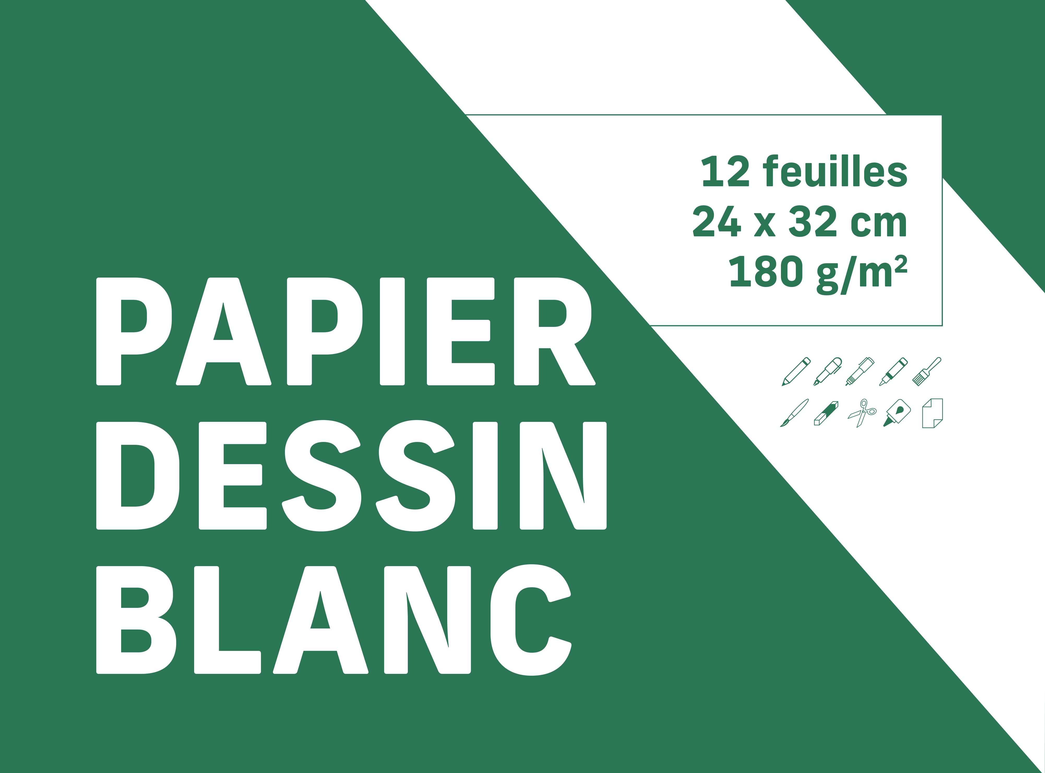 Auchan Papier Canson 24x32 224g Papier Dessin 24x32 180g Canson C