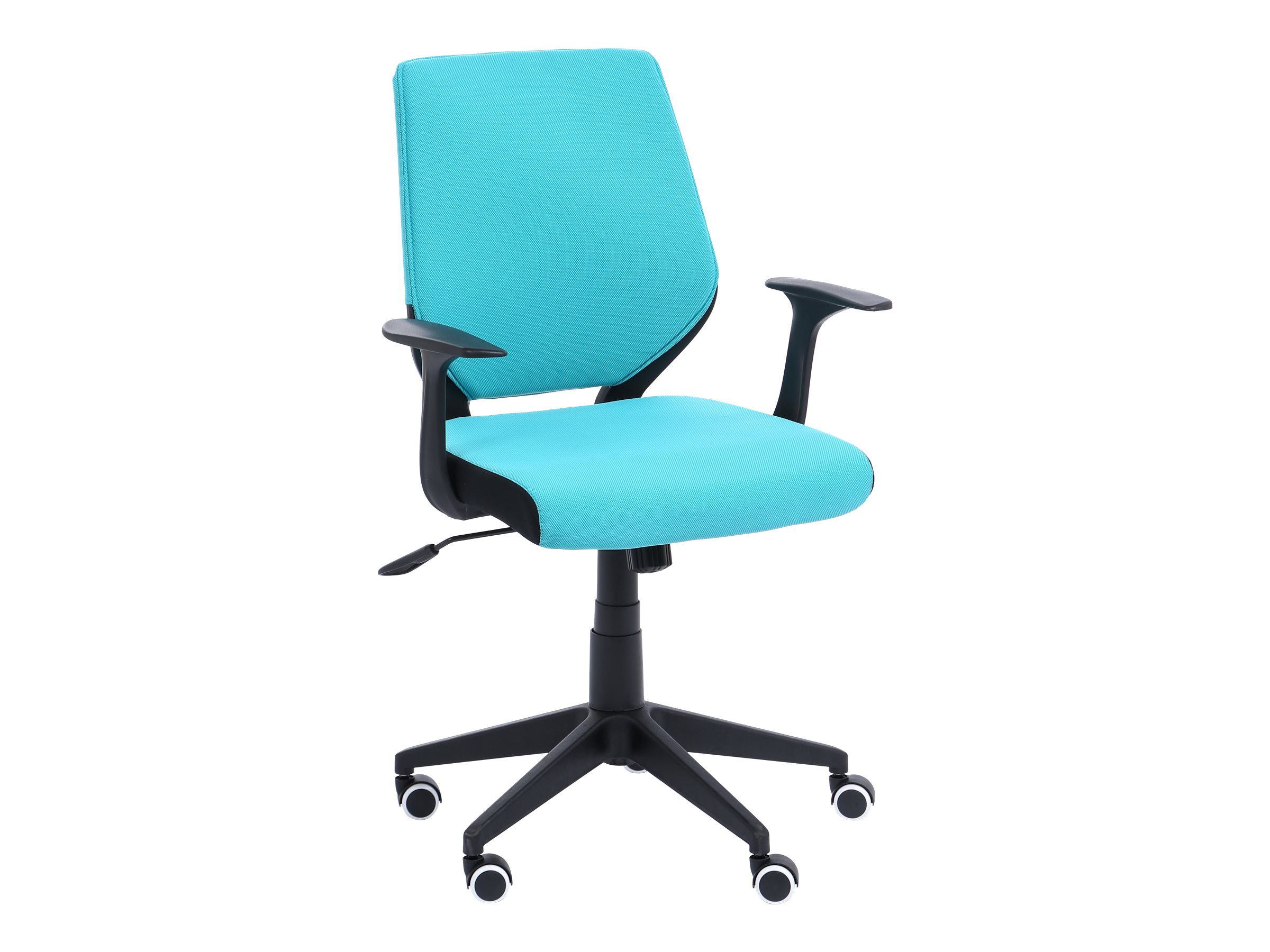 ABAKUHAUS Housse Chaise Bureau Turquoise - Motif Plumes - Tissu Élastique - Lavable - 35-45cm