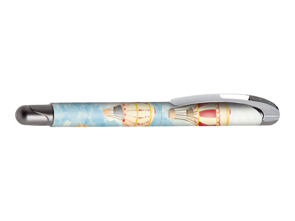 Stylo Plume Design Multicolore Très Original - Plume Plaquée Or, Corps Acier - Neuf Jamais Encré