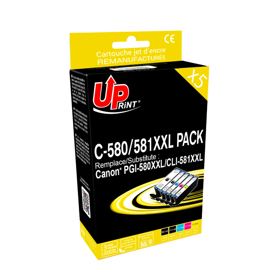 Cartouche Cyan Compatible Canon CLI-581 XXL C - 12ml - Neuf Sous Blister - Marque VHBW