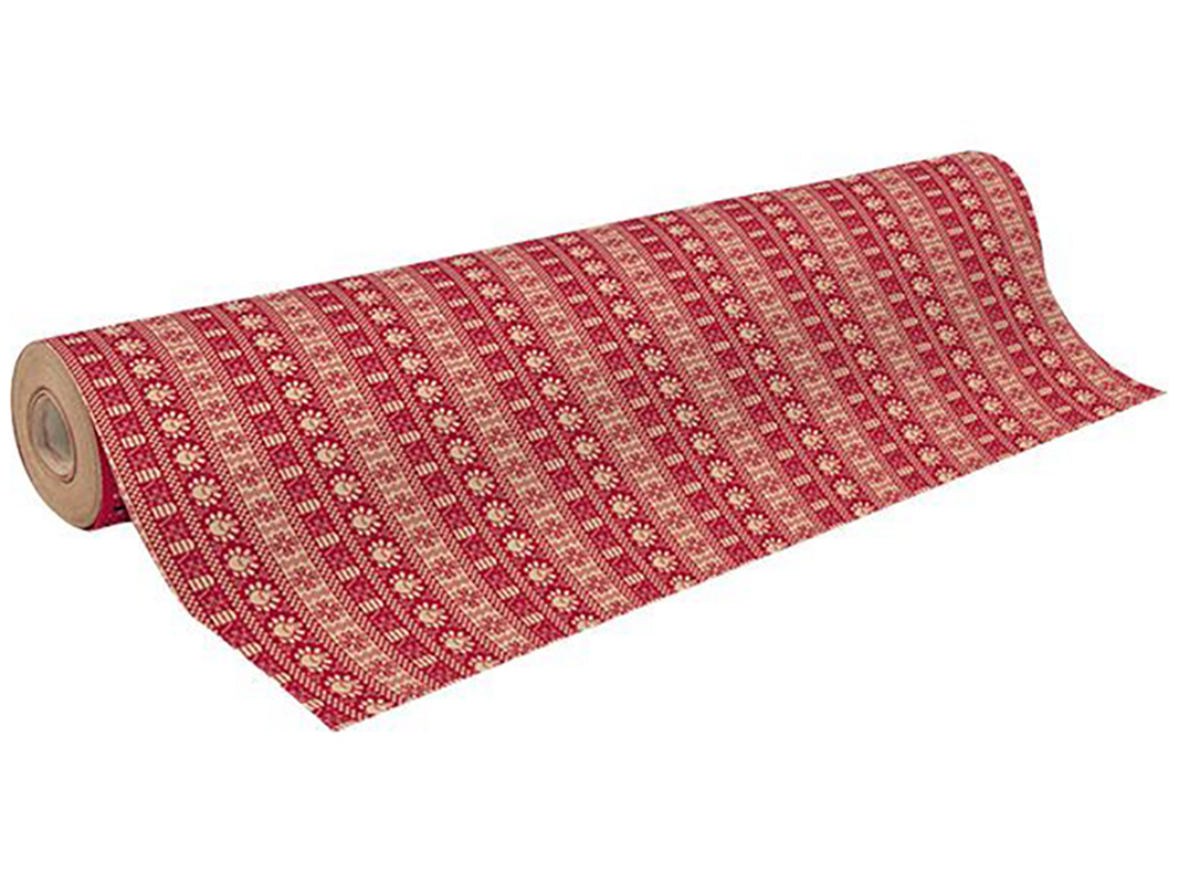Clairefontaine Rouleau Papier Cadeau Kraft Brut Rennes Rouges - 5m X 35cm 70g Recyclé - Emballage Cadeau