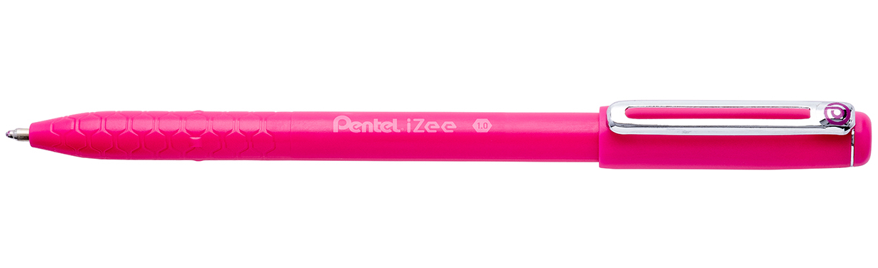 Stylo à Bille Pentel IZee BX460 - Capuchon Métal, Pointe 1 Mm, Rechargeable - Rose