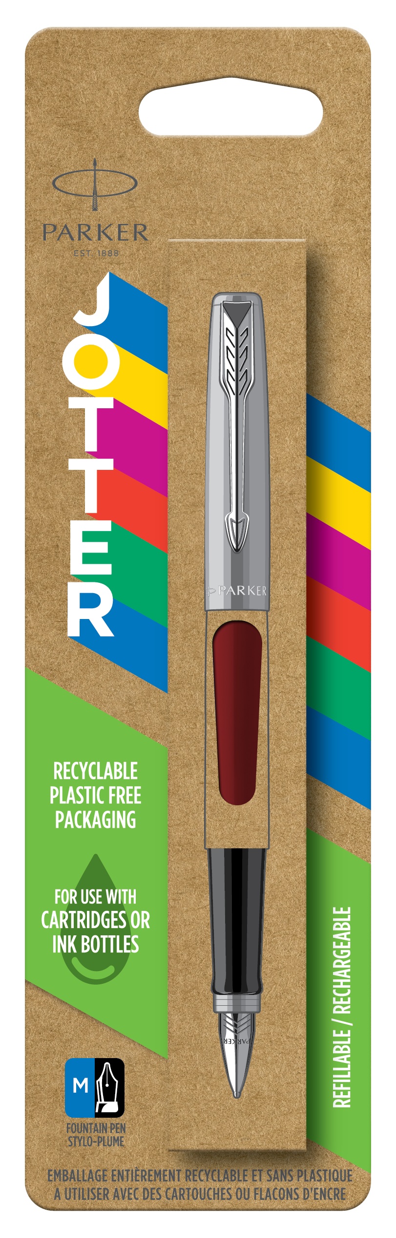 Stylo-plume Parker Vector Standard CT Orange - Pointe Fine Acier, Cartouches Incluses, Neuf
