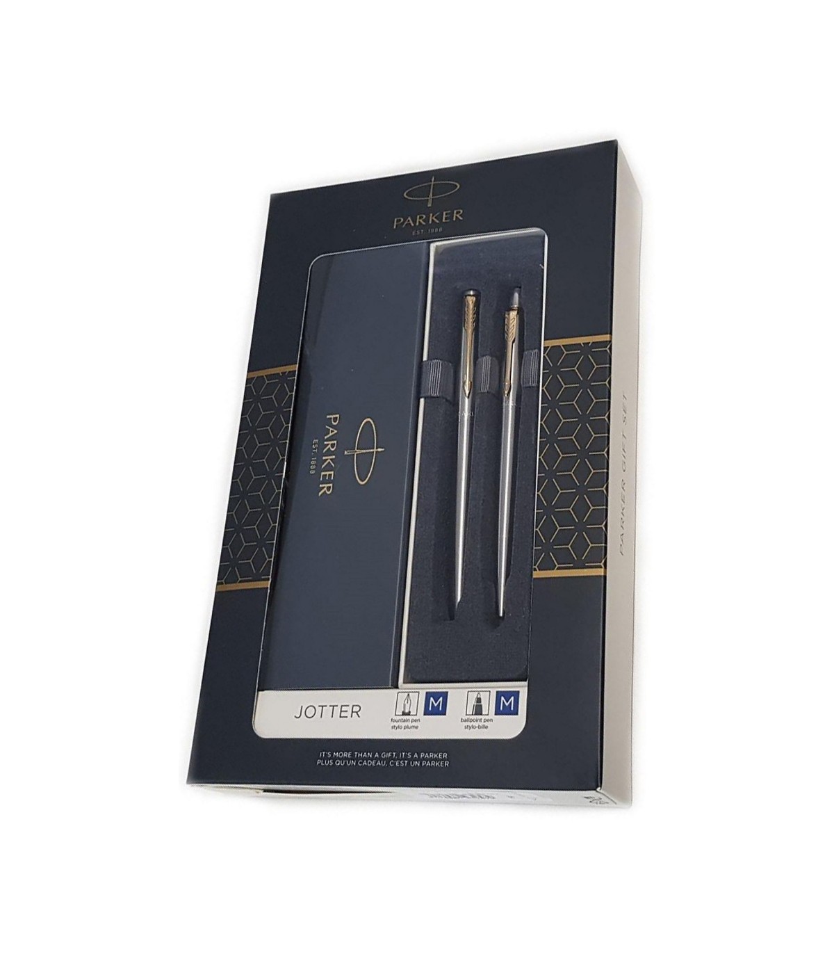 Coffret De Stylos REDEN'S Paris - Stylo Plume Et Stylo Bille Argenté Et Or - Comme Neuf