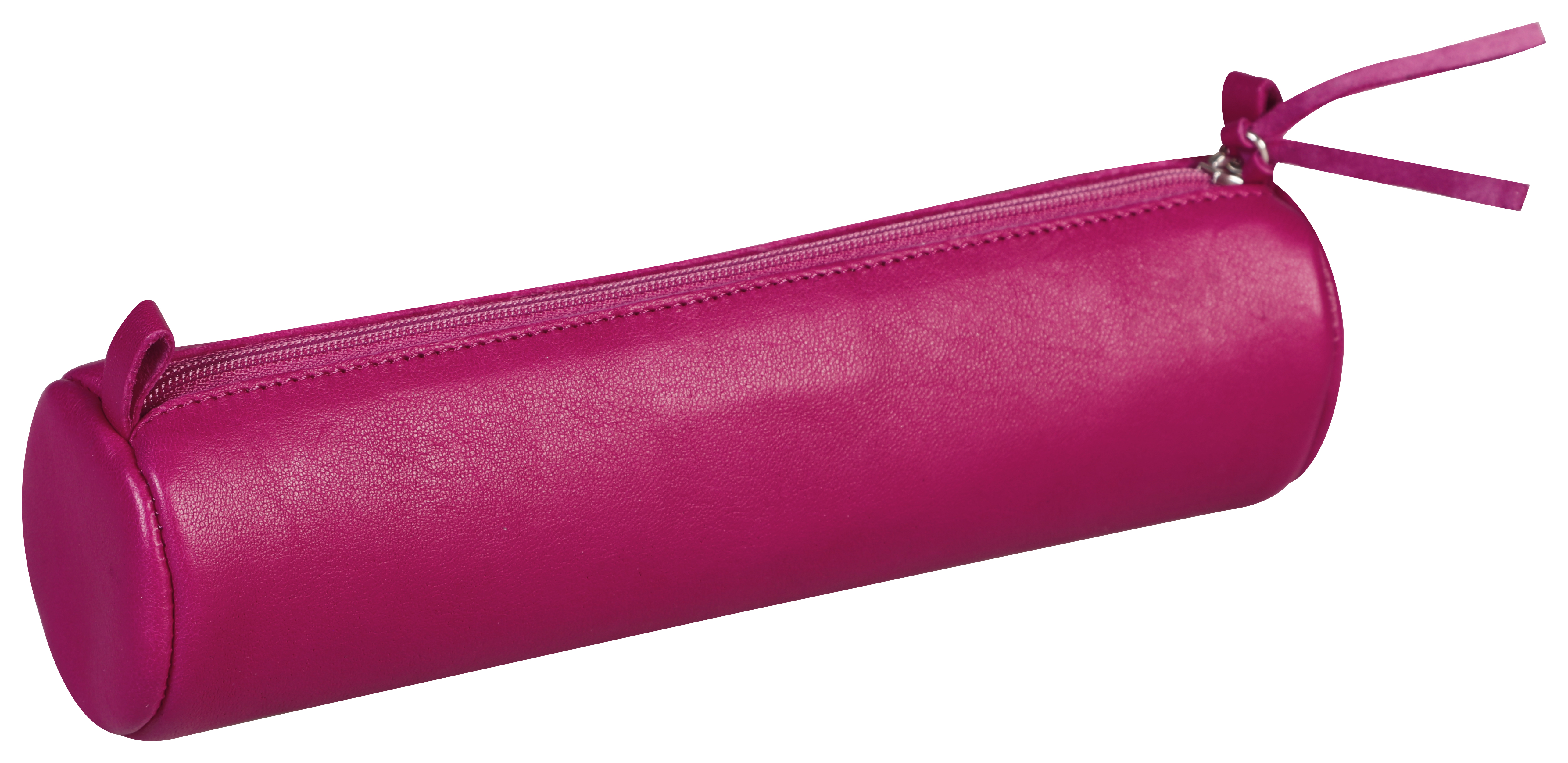 Clairefontaine 410161C Trousse rotonda in vera pelle, 22 cm x 5.5 cm di diametro, color Blu scuro
