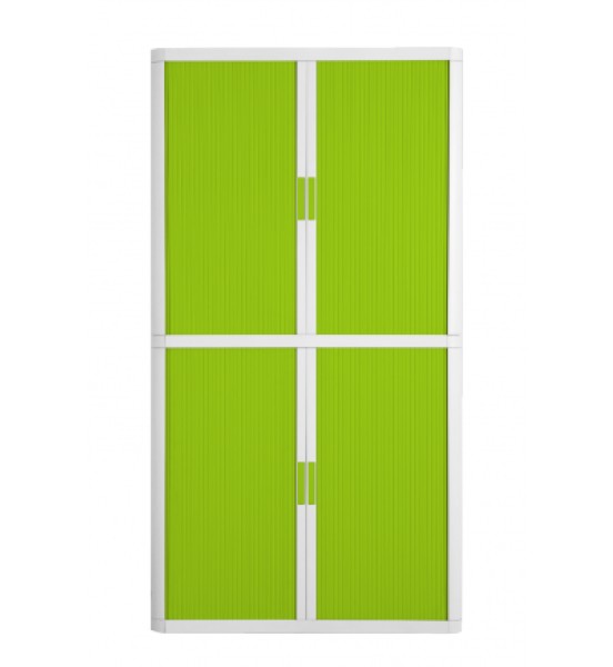 Armoire haute à rideaux EASY OFFICE 110 x 204 x 41,5 cm Corps blanc