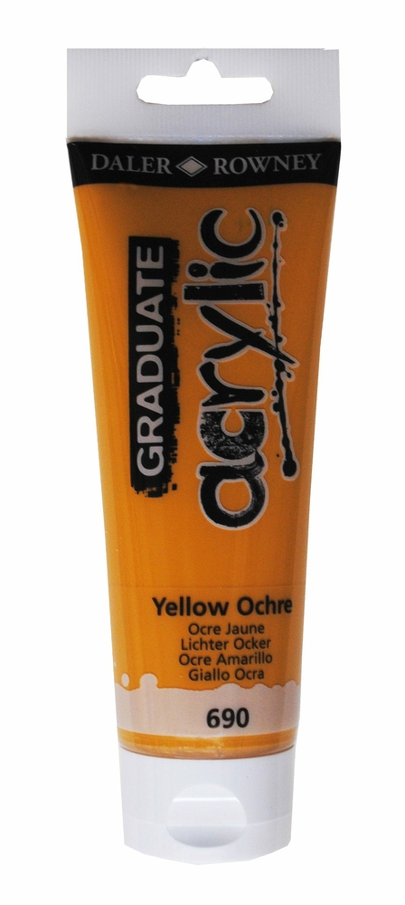 Daler-Rowney Graduate - Peinture acrylique - jaune métallique - 120 ml Pas  Cher