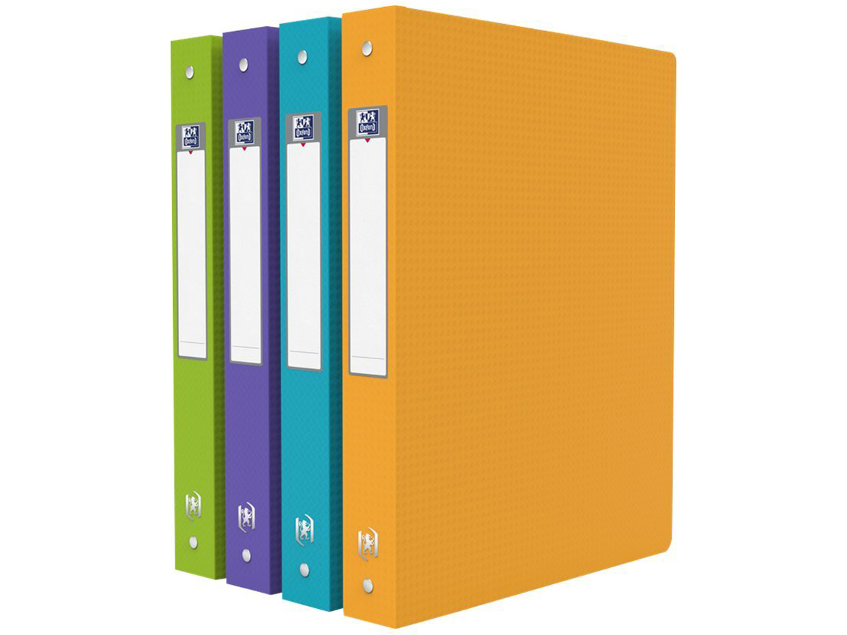 Classeur 4 anneaux A4 polypro opaque - dos 2 cm capacité 140 feuilles -  assortis pas cher