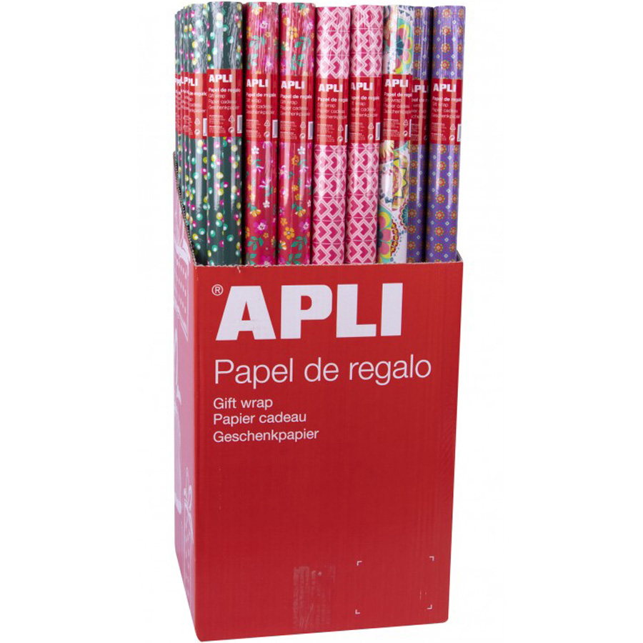 Apli Agipa - Papier cadeau - 70 cm x 2 m - différents motifs disponibles