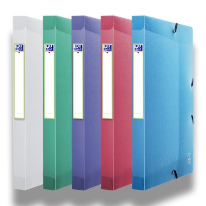 Oxford 2nd Life - Boîte de classement plastique - dos 25 mm - disponible dans différentes couleurs