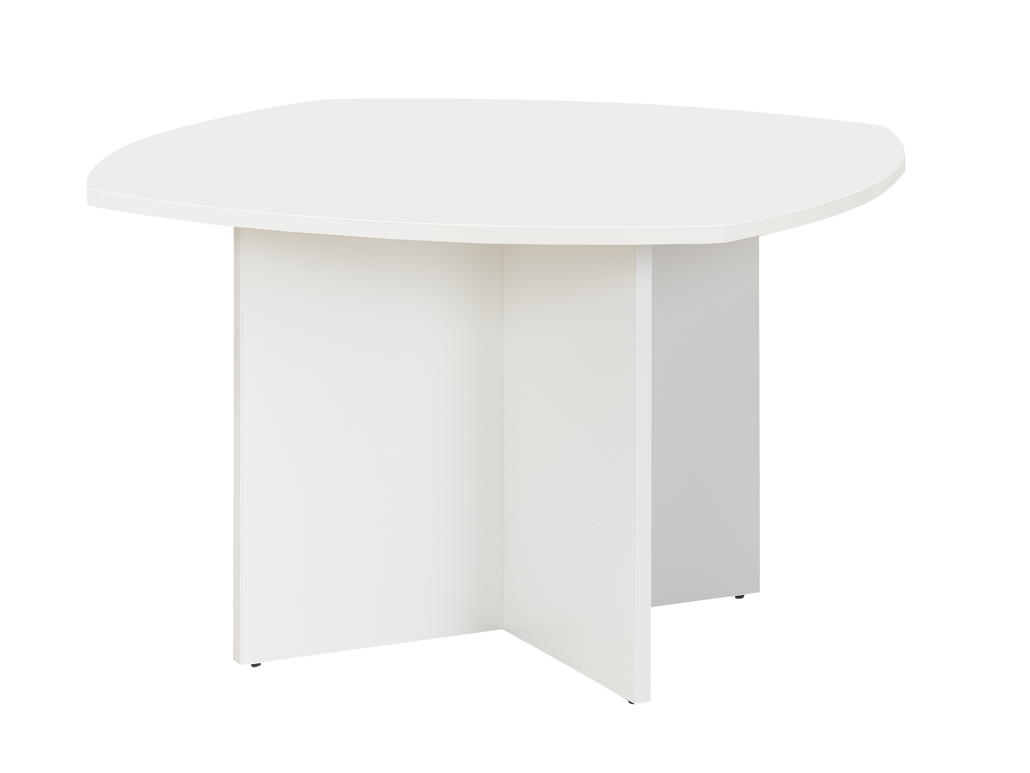 Table rectangulaire avec côtés arrondis SUNDAY - Blanc