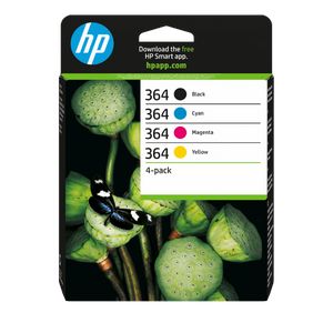 HP 364 Pack de 4 - noir et 3 couleurs - cartouche d'encre