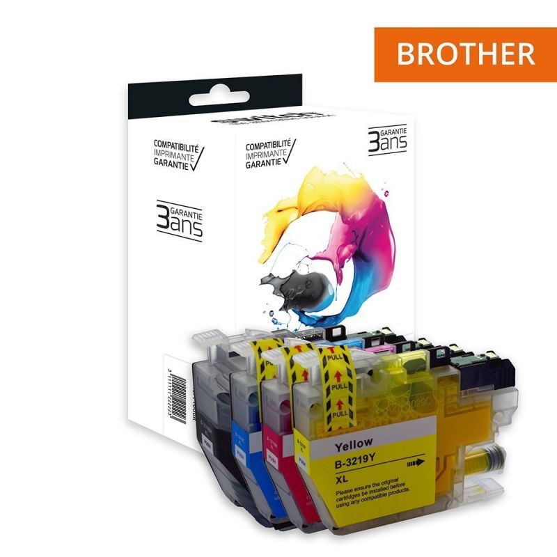 Cartouche compatible Brother LC3219XL - Pack de 4 - noir, cyan, magenta, jaune - Switch 