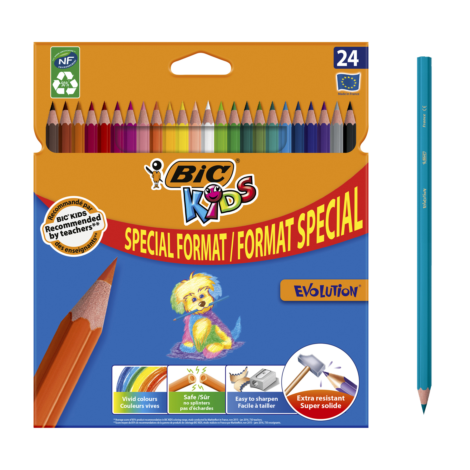 Ensemble de 24 crayons couleur - Papeterie et scolaire