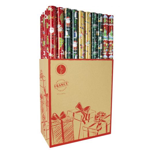 Beaumont - Papier cadeau - 70 cm x 2 m - 50 g/m² - disponible dans  différents motifs de Noël Pas Cher