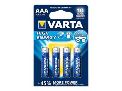 VARTA Longlife Power - 4 piles alcalines - AAA LR03 