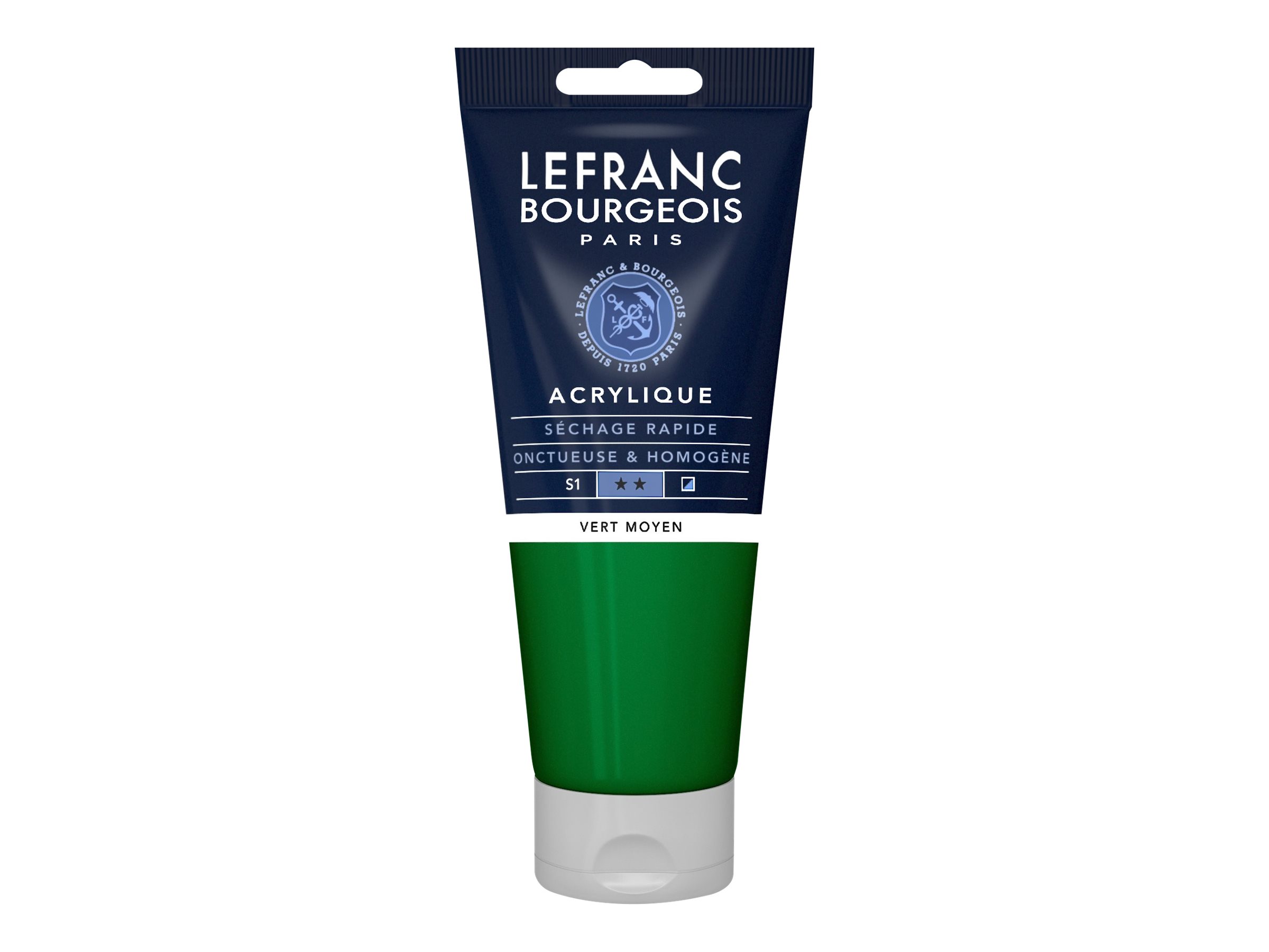 Peinture Acrylique Lefranc Bourgeois - Jaune Moyen 80 Ml - Couleur Fine