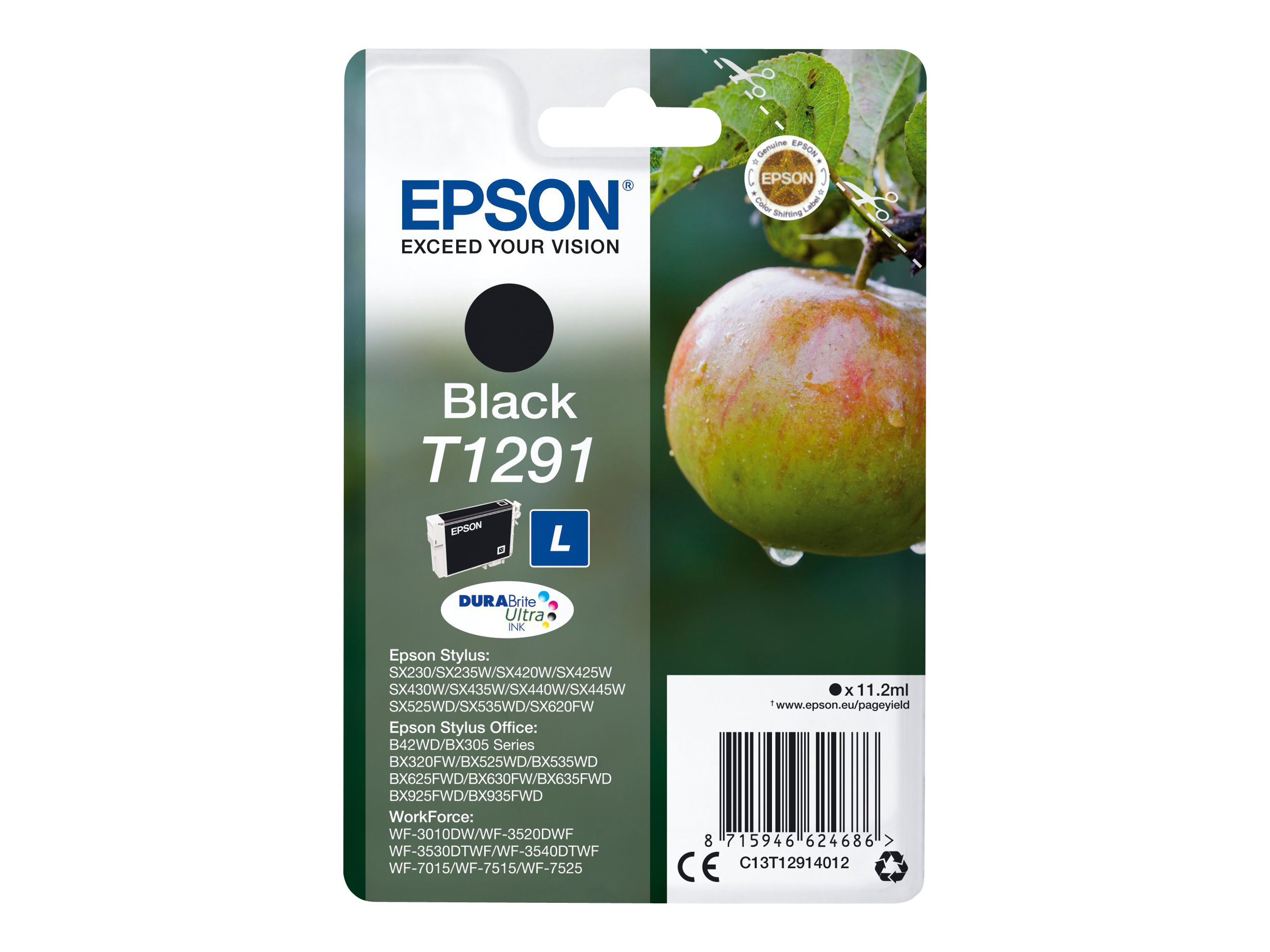 Epson T1291 Pomme - noir - cartouche d'encre originale