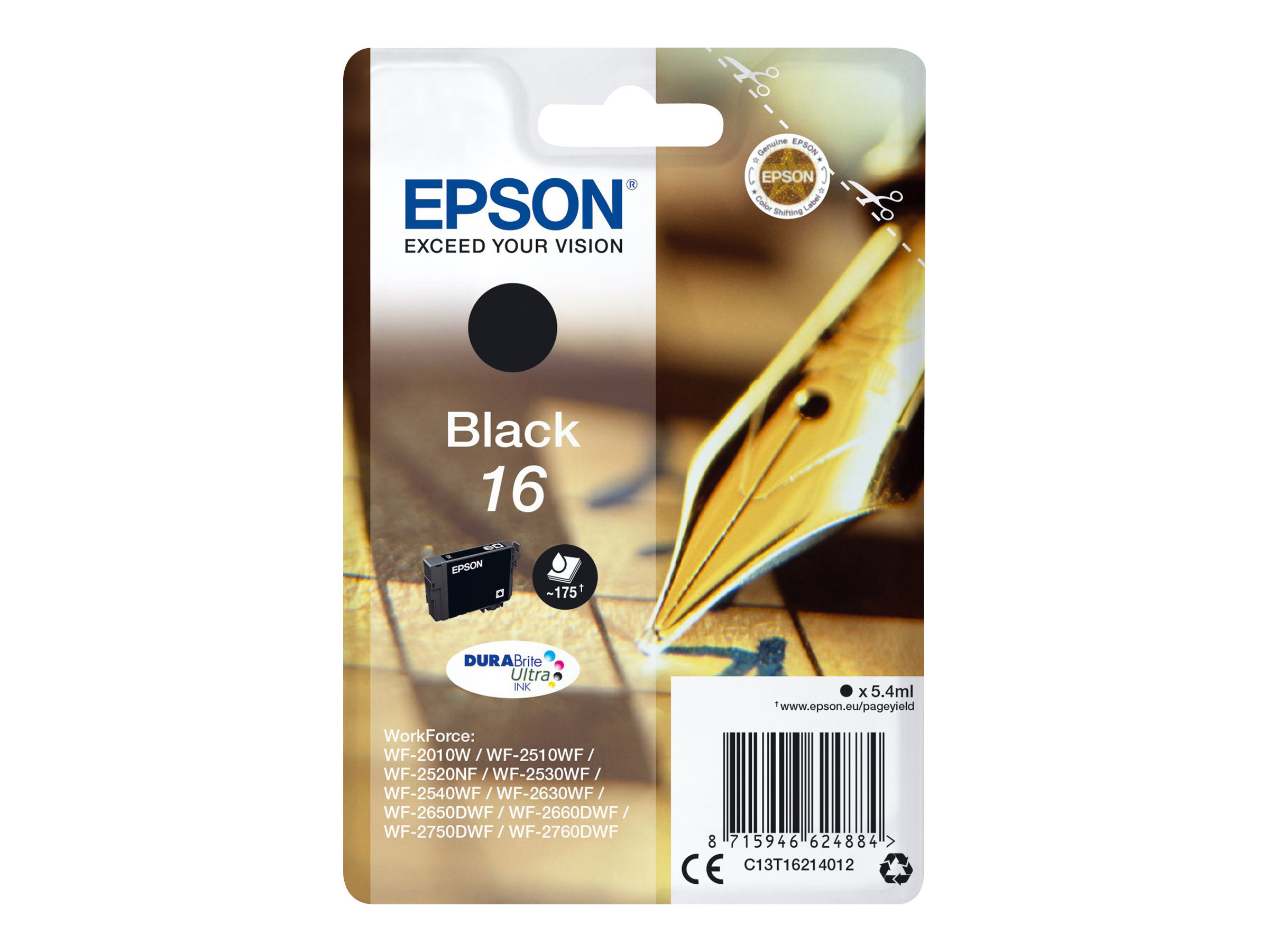 Epson 16 Stylo plume - noir - cartouche d'encre originale