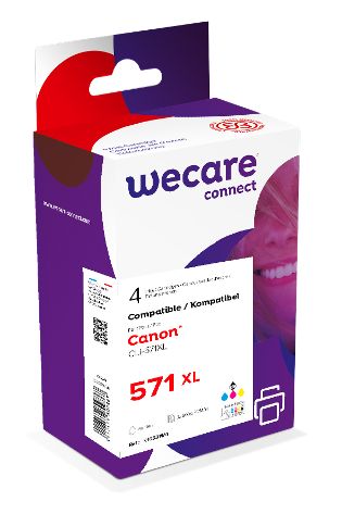Cartouche compatible Canon CLI-571XL - pack de 4 - noir, cyan, magenta, jaune - Wecare K10531W4 