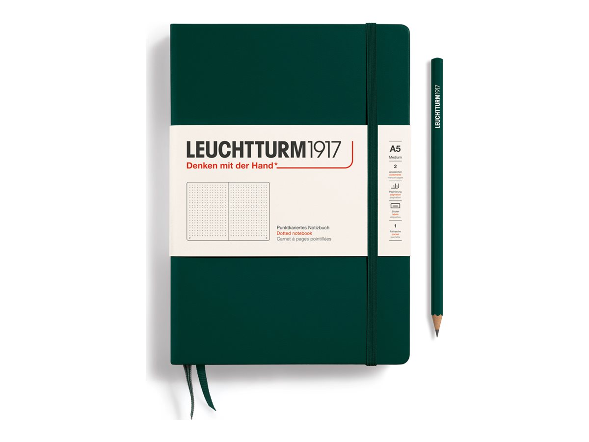 Leuchtturm1917 - Carnet de notes rigide A5 - pointillés - vert sapin