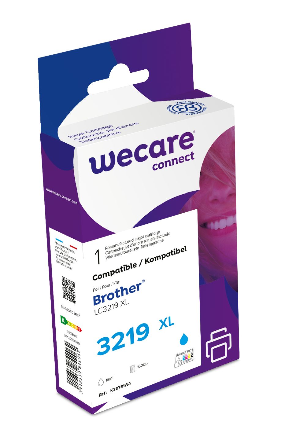 Cartouche compatible Brother LC3219XL - cyan - Wecare K20781W4 