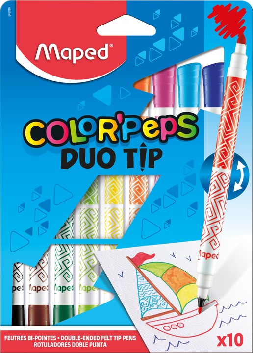 Maped Color'Peps Duo Tip - 10 feutres double pointe Pas Cher